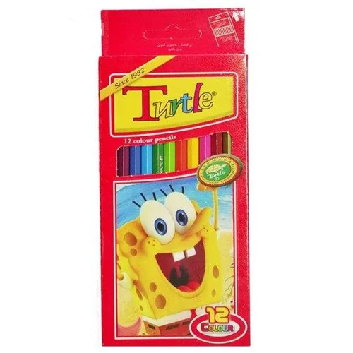 مداد رنگی 12 رنگ لاک پشت جعبه مقوایی